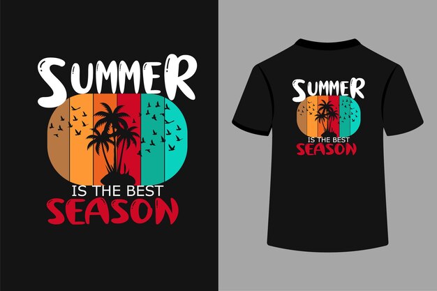 El verano es el mejor diseño de camiseta de tipografía de temporada