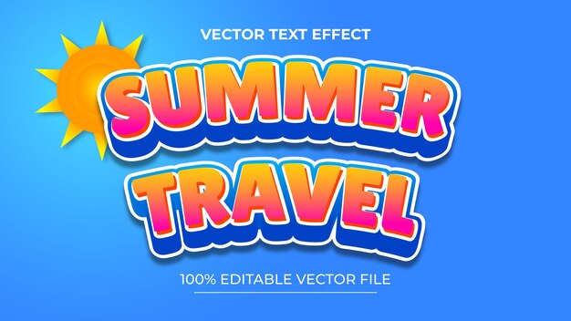 Verano con fondo de playa efecto de estilo de texto editable