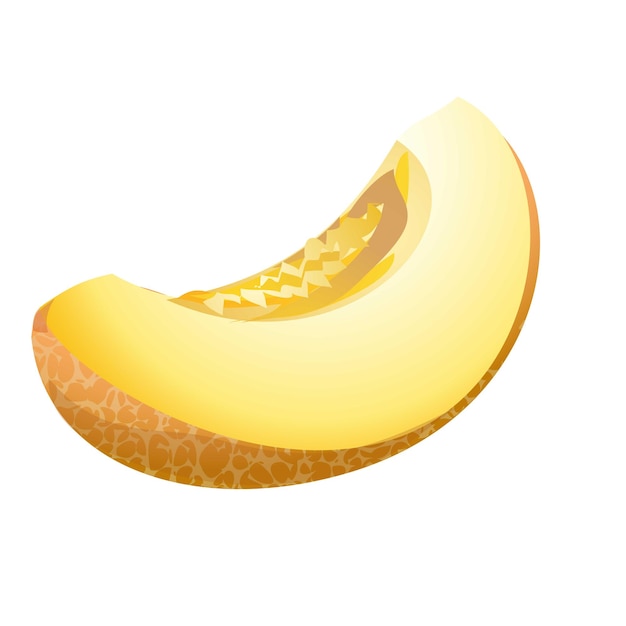 Verano melón rebanada icono dibujos animados vector fruta dulce corte oriental