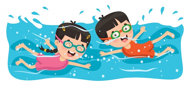 Vector verano niños