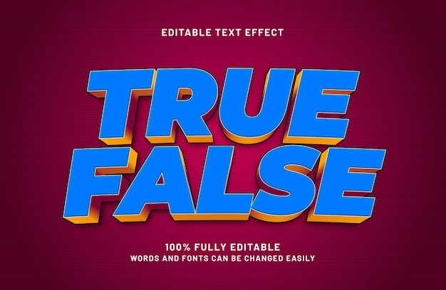 verdadero efecto de texto editable falso en estilo de texto simple y moderno