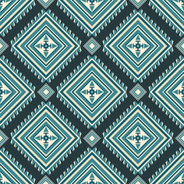 Verde y amarillo Tribal vintage abstracto geométrico patrón étnico