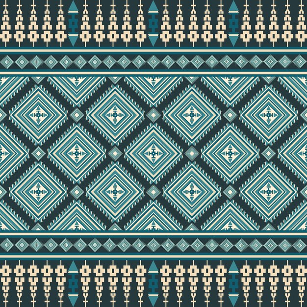 Verde y amarillo Tribal vintage abstracto geométrico patrón étnico