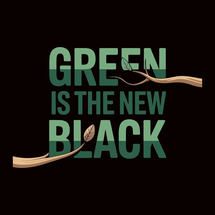 El verde es el nuevo negro Un cartel para la conciencia ambiental