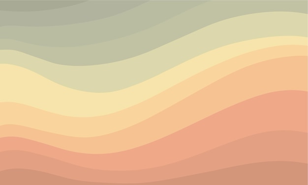 Verde y naranja Abstracto Fondo con ilustración de ondas