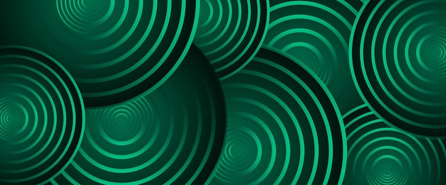 Verde y negro oscuro vector abstracto moderno futurista 3D línea banner con formas para banner de negocios invitación formal telón de fondo cupón de lujo prestigioso certificado de regalo