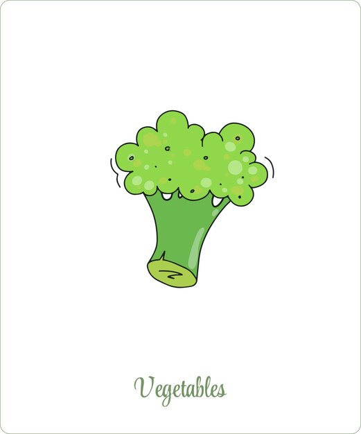 Verduras clipart Vector sobre un fondo blanco Alimentación saludable Lindas frutas deliciosas y saludables