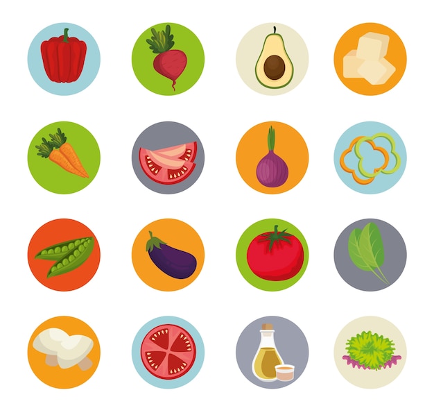 verduras frescas alimentos orgánicos y saludables