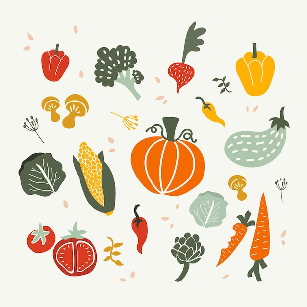 Verduras y frutas de alta calidad Gráficos vectoriales editables y adorablemente lindos