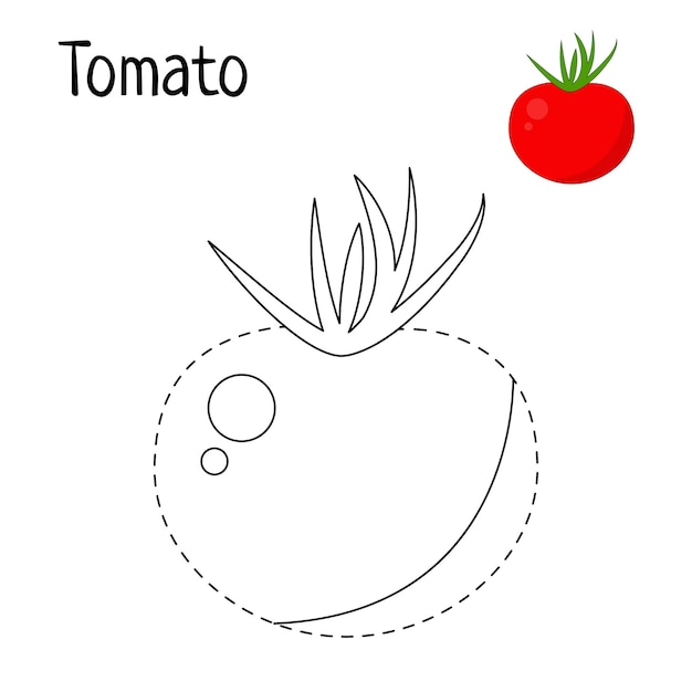 Verduras Tomate Para Colorear Para Niños