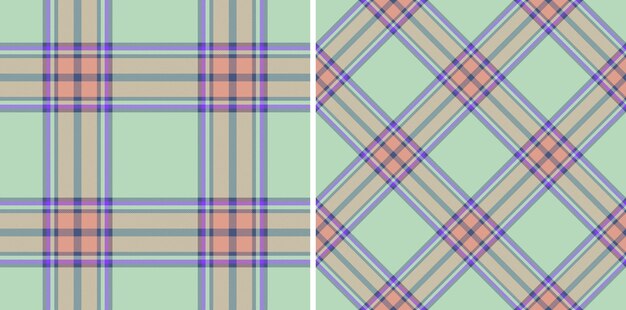 Verificación de vector de textura Tela escocesa inconsútil Patrón fondo tela tartán