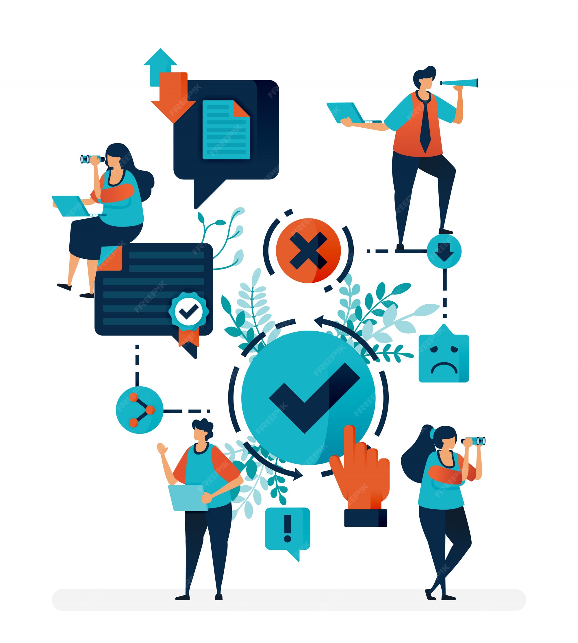 Galantería Accesible Impresión Verifique la opción para compartir documentos. diagrama de flujo para  seleccionar tick o cross. acción al elegir una decisión | Vector Premium