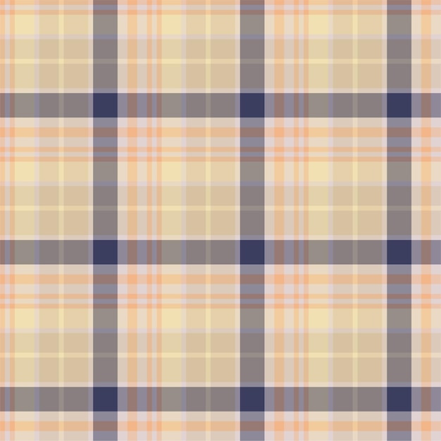 Verifique el patrón sin costuras a cuadros. Fondo de vector de ornamento textil. Diseño de tela plana. Tartán.