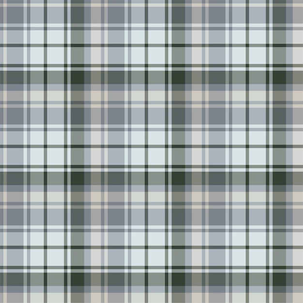 Verifique el patrón sin costuras a cuadros. Fondo de vector de ornamento textil. Diseño de tela plana. Tartán.
