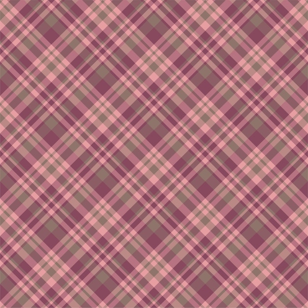 Verifique el patrón sin costuras a cuadros. Fondo de vector de ornamento textil. Diseño de tela plana. Tartán.