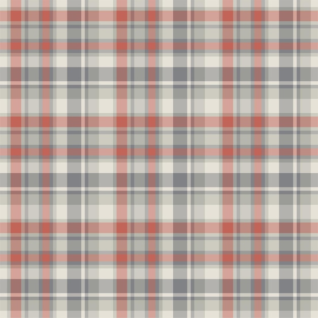 Verifique el patrón sin costuras a cuadros. Fondo de vector de ornamento textil. Diseño de tela plana. Tartán.