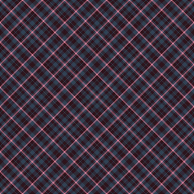 Verifique el patrón sin costuras a cuadros. Fondo de vector de ornamento textil. Diseño de tela plana. Tartán.