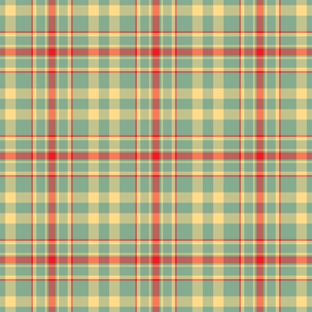Verifique el patrón sin costuras a cuadros. Fondo de vector de ornamento textil. Diseño de tela plana. Tartán.