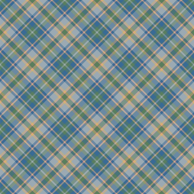 Verifique el patrón sin costuras a cuadros. Fondo de vector de ornamento textil. Diseño de tela plana. Tartán.