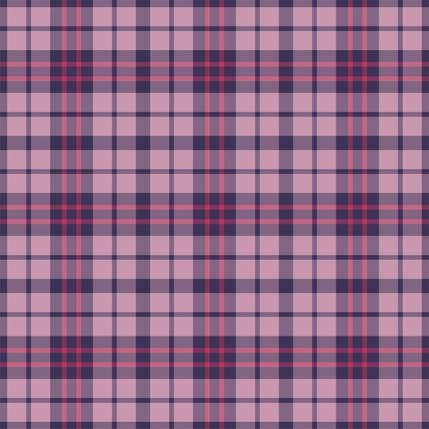 Verifique el patrón sin costuras a cuadros. Fondo de vector de ornamento textil. Diseño de tela plana. Tartán.