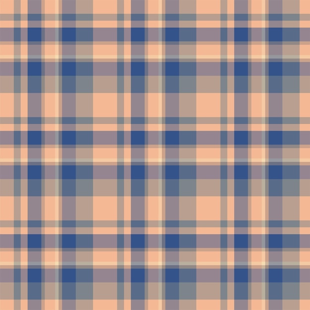 Verifique el patrón sin costuras a cuadros. Fondo de vector de ornamento textil. Diseño de tela plana. Tartán.