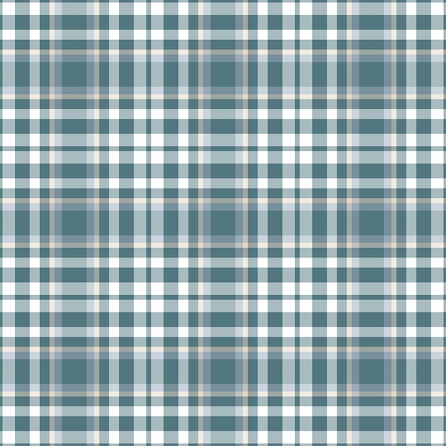 Verifique el patrón sin costuras a cuadros. Fondo de vector de ornamento textil. Diseño de tela plana. Tartán.