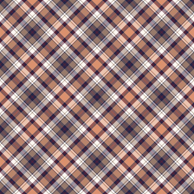 Verifique el patrón sin costuras a cuadros. Fondo de vector de ornamento textil. Diseño de tela plana. Tartán.