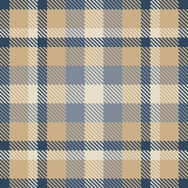 Verifique la textura del patrón de tartán textil sin costuras con un fondo de tela escocesa vectorial