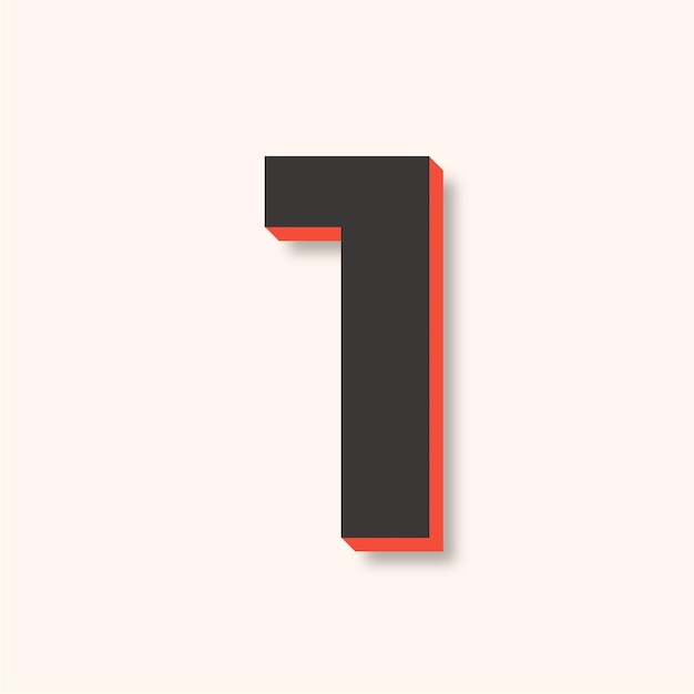 Versátil icono moderno número 1 en marrón y naranja con un fondo elegante