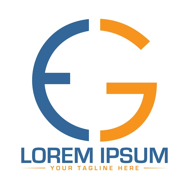 Una versión minimalista del logotipo de EG Icon de la letra GE en un fondo de lujo Idea de logotipo de letra con el logotipo EG