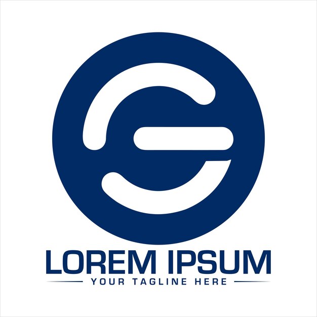 Una versión minimalista del logotipo de EG Icon de la letra GE en un fondo de lujo Idea de logotipo de letra con el logotipo EG