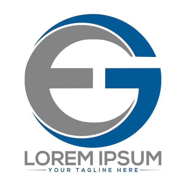 Una versión minimalista del logotipo de EG Icon de la letra GE en un fondo de lujo Idea de logotipo de letra con el logotipo EG