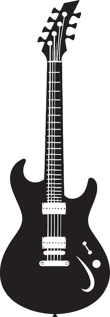 Versos vibrantes Logotipo de guitarra Vector gráfico Maestría melódica Emblema de guitarra Arte vectorial