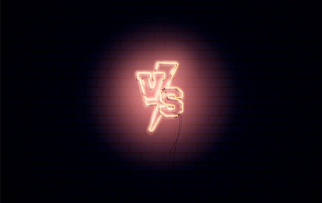 Vector versus battle, pantalla con neon vs