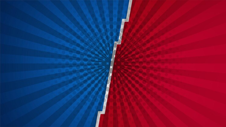 Vector versus fondo con azul rojo para juego batalla desafío lucha competencia concurso equipo boxeo campeonato choque combate torneo conflicto duelo mma fútbol