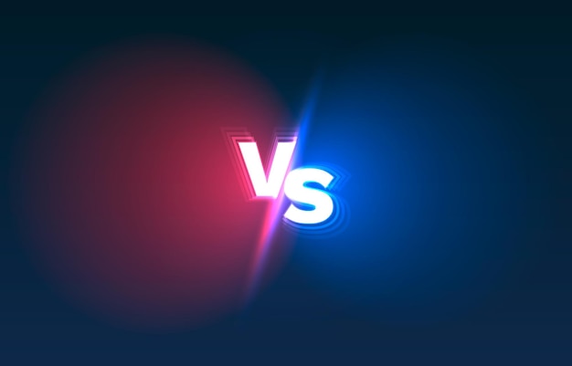 Vector versus juego cubierta banner deporte vs equipo concepto ilustración vectorial