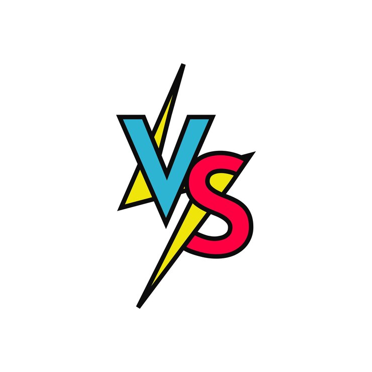 Vector versus logo vs letras para la competencia de lucha deportiva juego de batalla