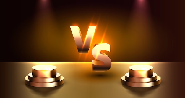 Versus portada del juego estandarte deporte versus concepto de equipo ilustración vectorial de fondo