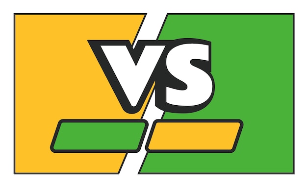 Versus vs compare juego cómic concepto de póster de arte pop diseño vectorial ilustración gráfica
