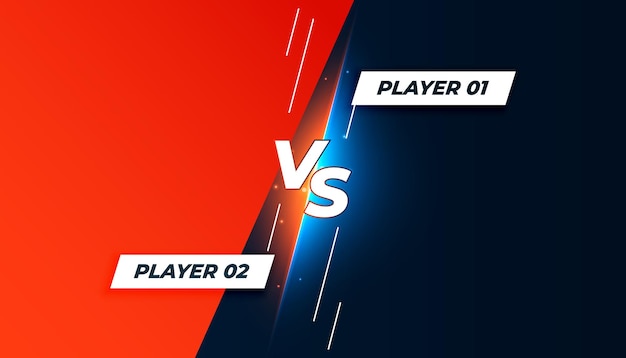Versus vs fondo de comparación de banner de pantalla