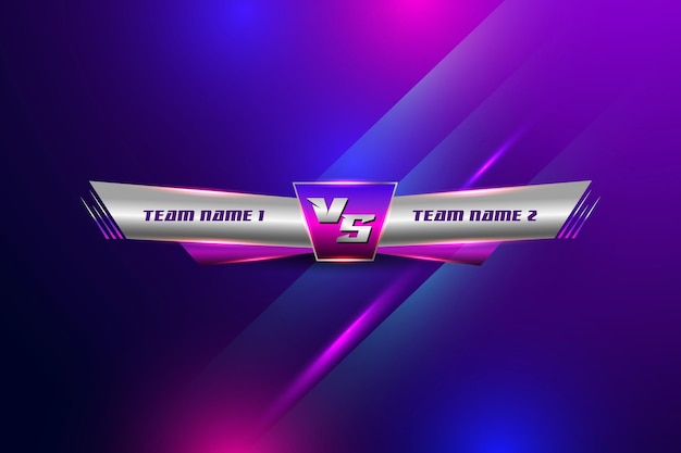 Versus vs pantalla batalla competencia lucha pantalla comparación estandarte tercer inferior fondo futurista