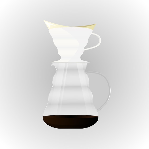 Verter sobre el goteo de café