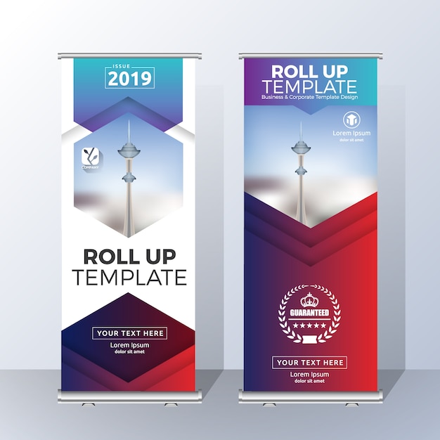 Vertical Roll Up Banner Template