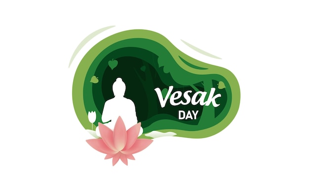 Vesak día ilustración vectorial