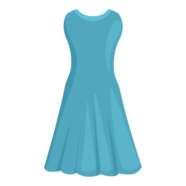 El vestido azul claro fluye en el viento ilustración de moda