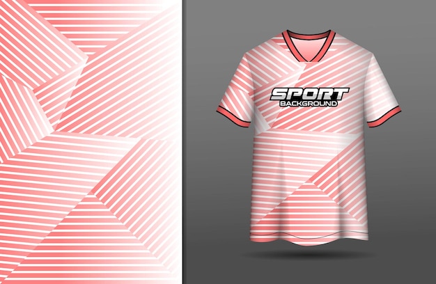 Vestido deportivo diseño de camiseta con rayas geométricas color rojo