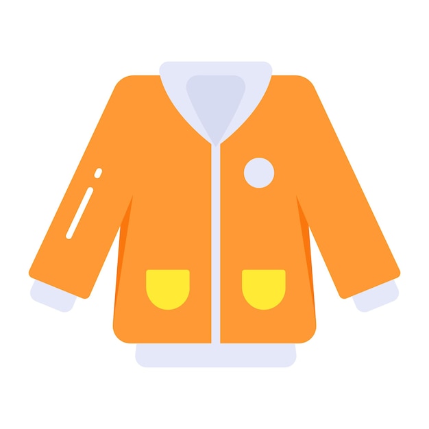 Vestido masculino de temporada de invierno icono vectorial de chaqueta en estilo moderno