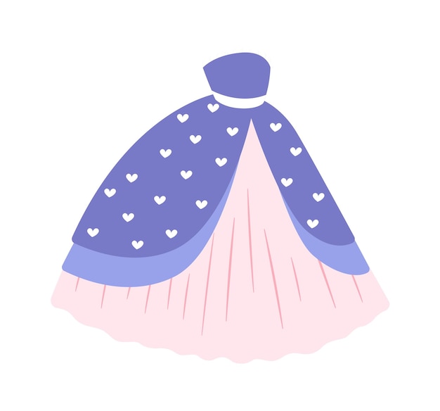 Vestido de noche femenino ilustración vectorial