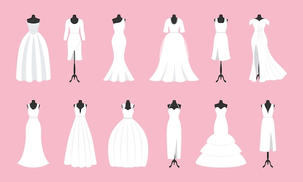 Vestido de novia Ilustración vectorial