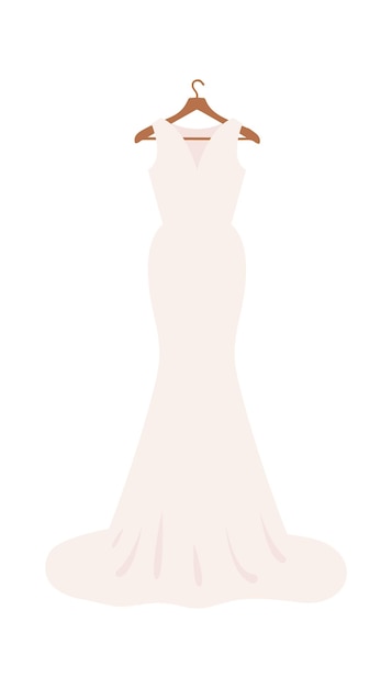 Vestido de novia de lujo ilustración vectorial